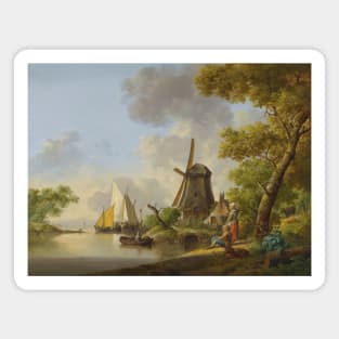 A Summer Landscape by Jan van Os Magnet